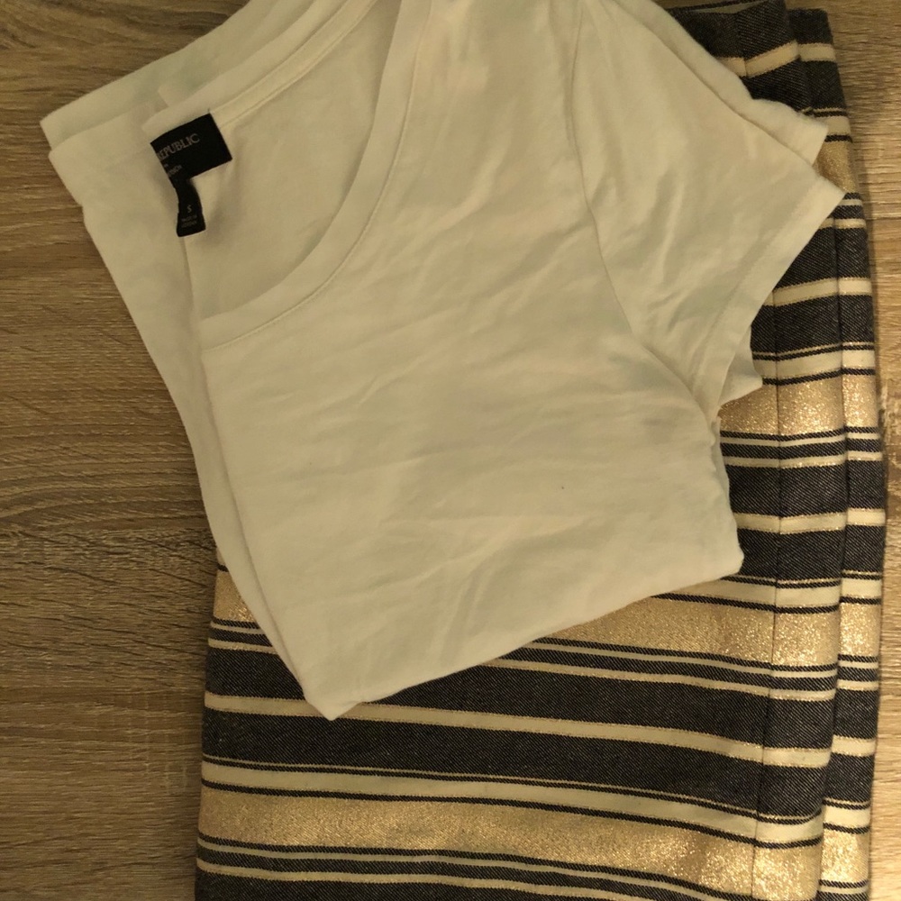 J Crew Miniskirt/Banana Republic Shirt NOT 3/$15